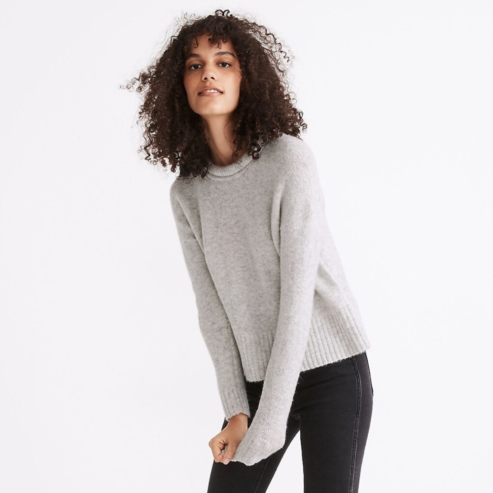 Madewell Fulton Pullover Sweater in Grey NWT